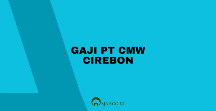Gaji pt cmw