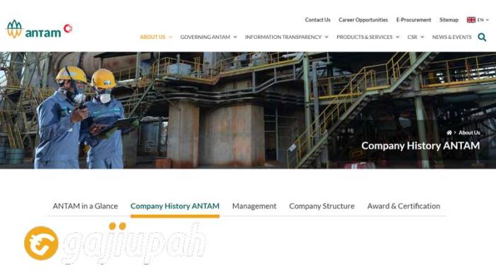 Gaji karyawan pt aneka tambang persero tbk