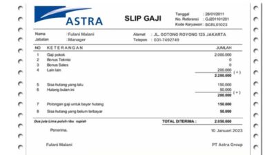 Gaji pt astra