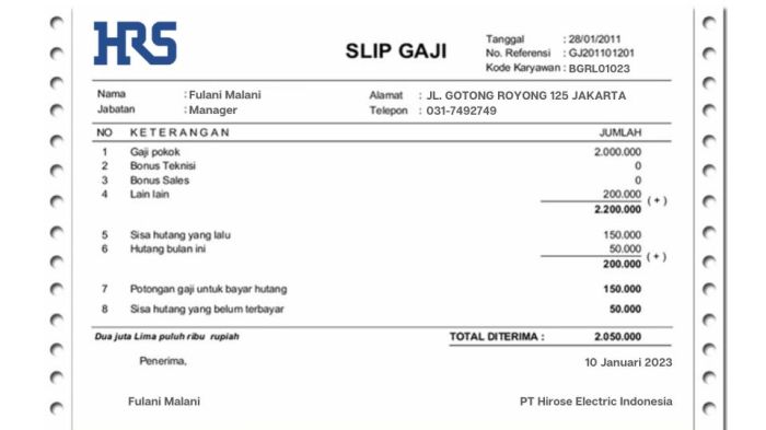 Gaji pt hirose electric indonesia