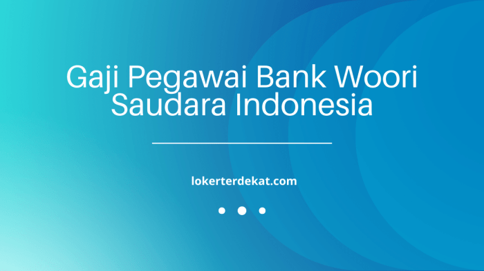 Gaji pegawai bank woori saudara