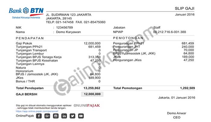 Btn sekilas Gaji pegawai bank btn semua jabatan