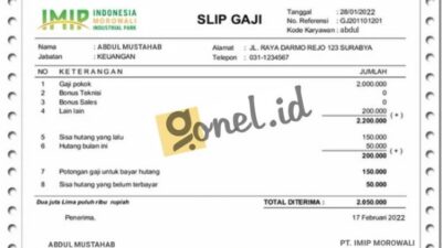 Gaji pt imip morowali